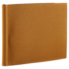 Used HERMÈS POKER COMPACT WALLET BISCUIT Epsom Leather