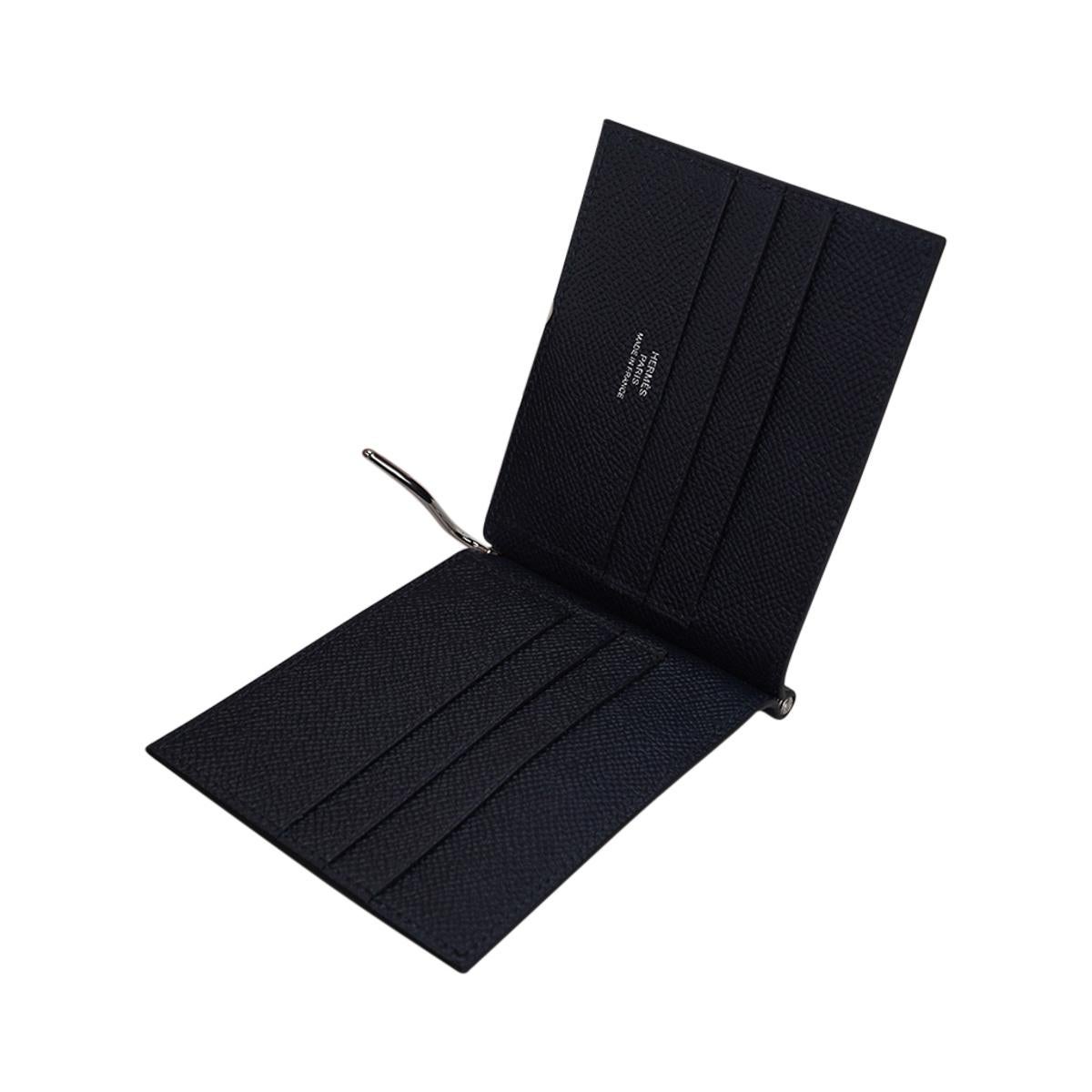 Hermes Poker Jungle Compact Wallet Black Epsom Leather 2