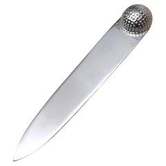Exceptional Hermès Golf Ball Letter Opener Paper Cutter Ravinet d'Enfert