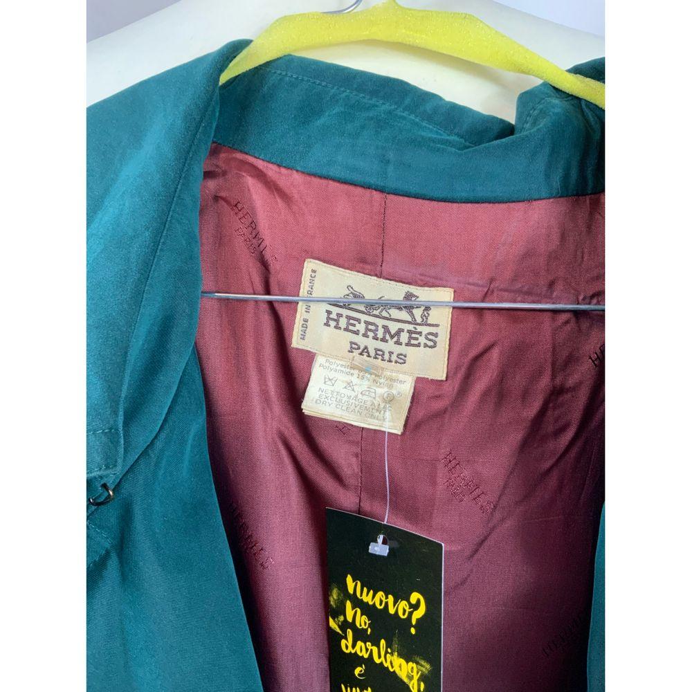 Hermès Polyester Trench Coat in Green 1
