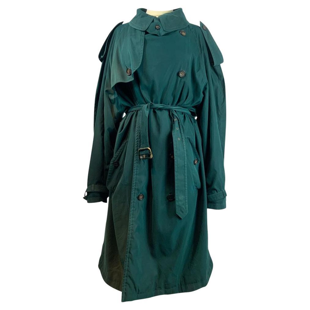 Hermès Polyester Trench Coat in Green