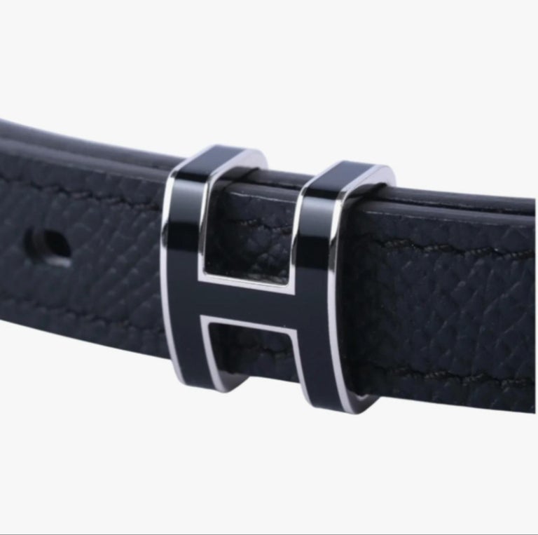 Hermès Pop H Belt 15mm Black Epsom Leather Palladium Hardware - \'20s Hermès Hermes POP H 15mm Black Standard Belt ref.JC2726837  main image 4