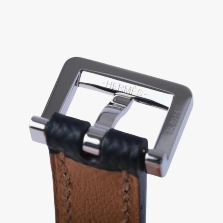 Hermès Pop H Belt 15mm Black Epsom Leather Palladium  display picture 2