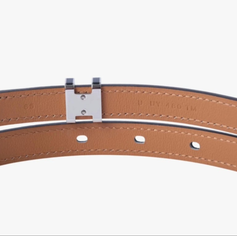 Hermès Pop H Belt 15mm Black Epsom Leather Palladium 