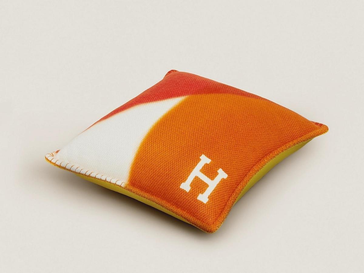 Orange Hermes Poppy / Terracotta Avalon Tangram Cushion