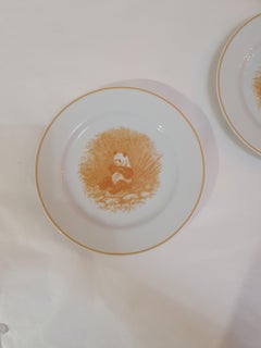 Hermès Porcelain "Animalia" Giant Panda Dessert Plate, France, Modern
