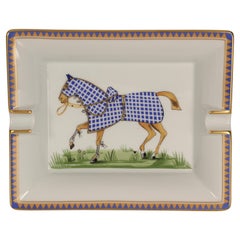 Hermès Cendrier ou plateau en porcelaine Vide-Poche Catchall Made in France