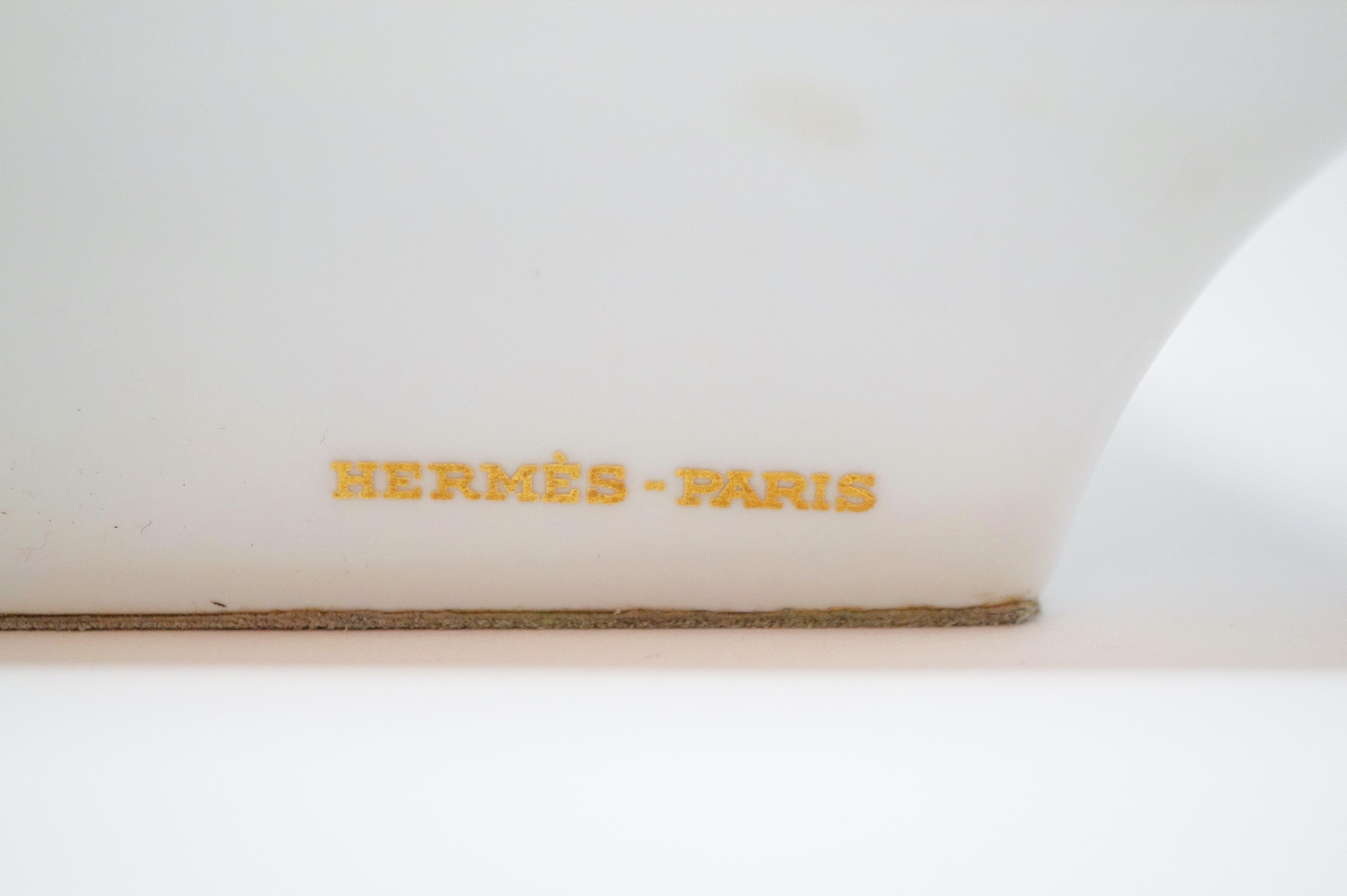 Modern Hermès Porcelain Ashtray with Horse Design, Signed