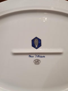 Hermès Porcelain "Bleus d'Ailleurs" Oval Platter, France, Modern