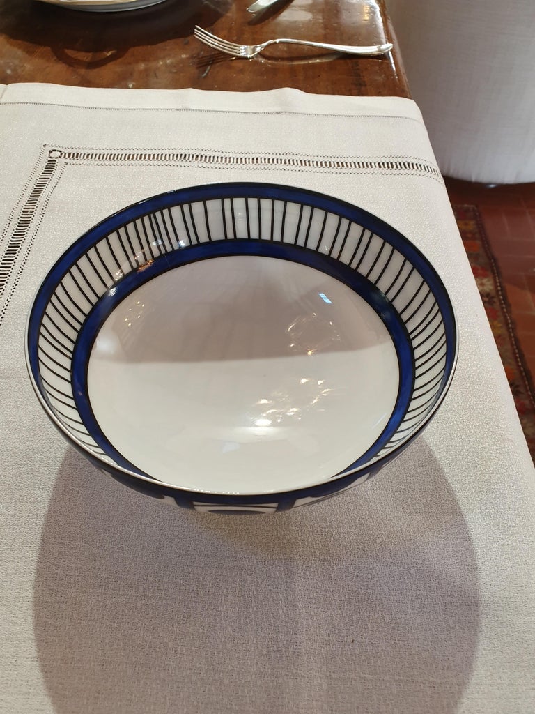 Hermes Bleus D'Ailleurs Set Of 2 Soup Plate Porcelain Pasta 21 Cm
