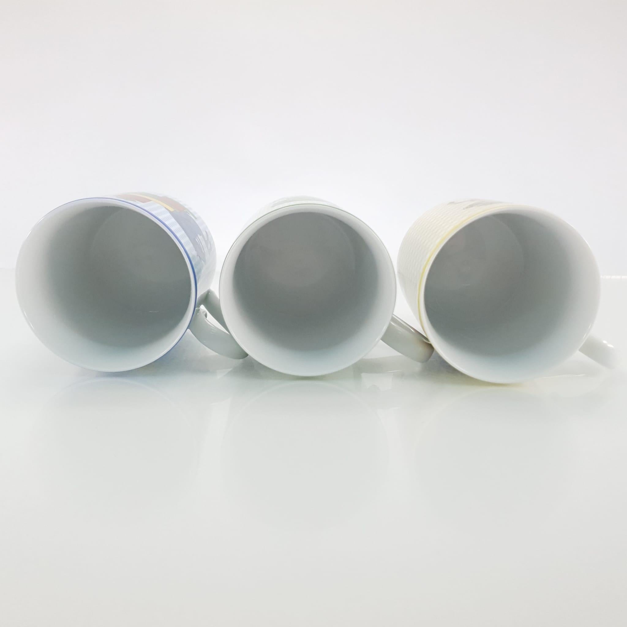Hermès Porcelain Cavalier en Formes set of 3 mugs In New Condition For Sale In Nicosia, CY