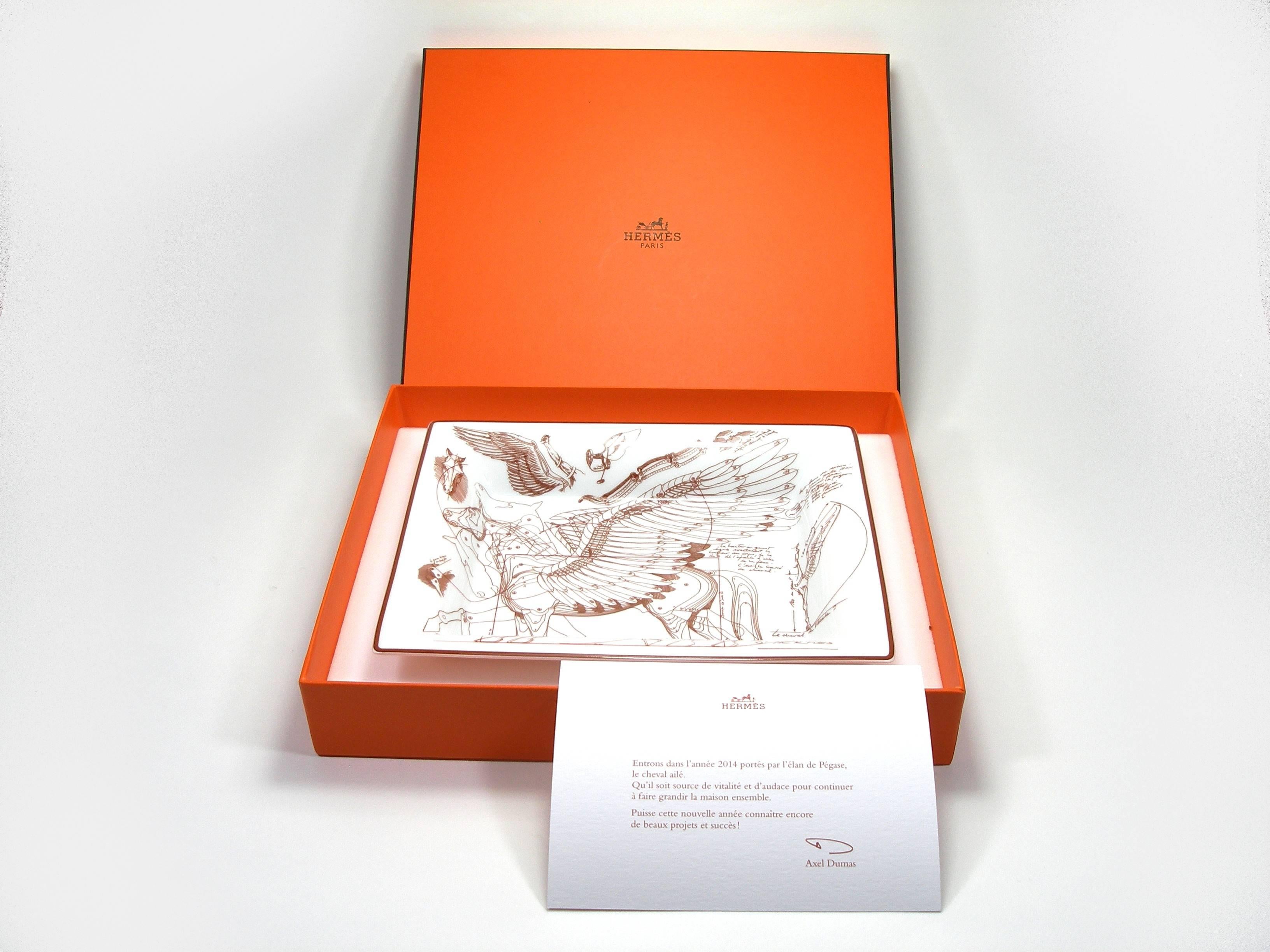 Hermès Porcelain Change Tray Vide Poche Le Pégase d'Hermès 2014  5