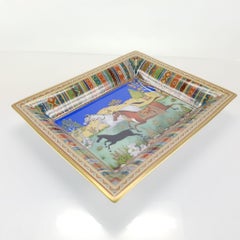 Hermès Porcelain Cheval D”orient tray, small model