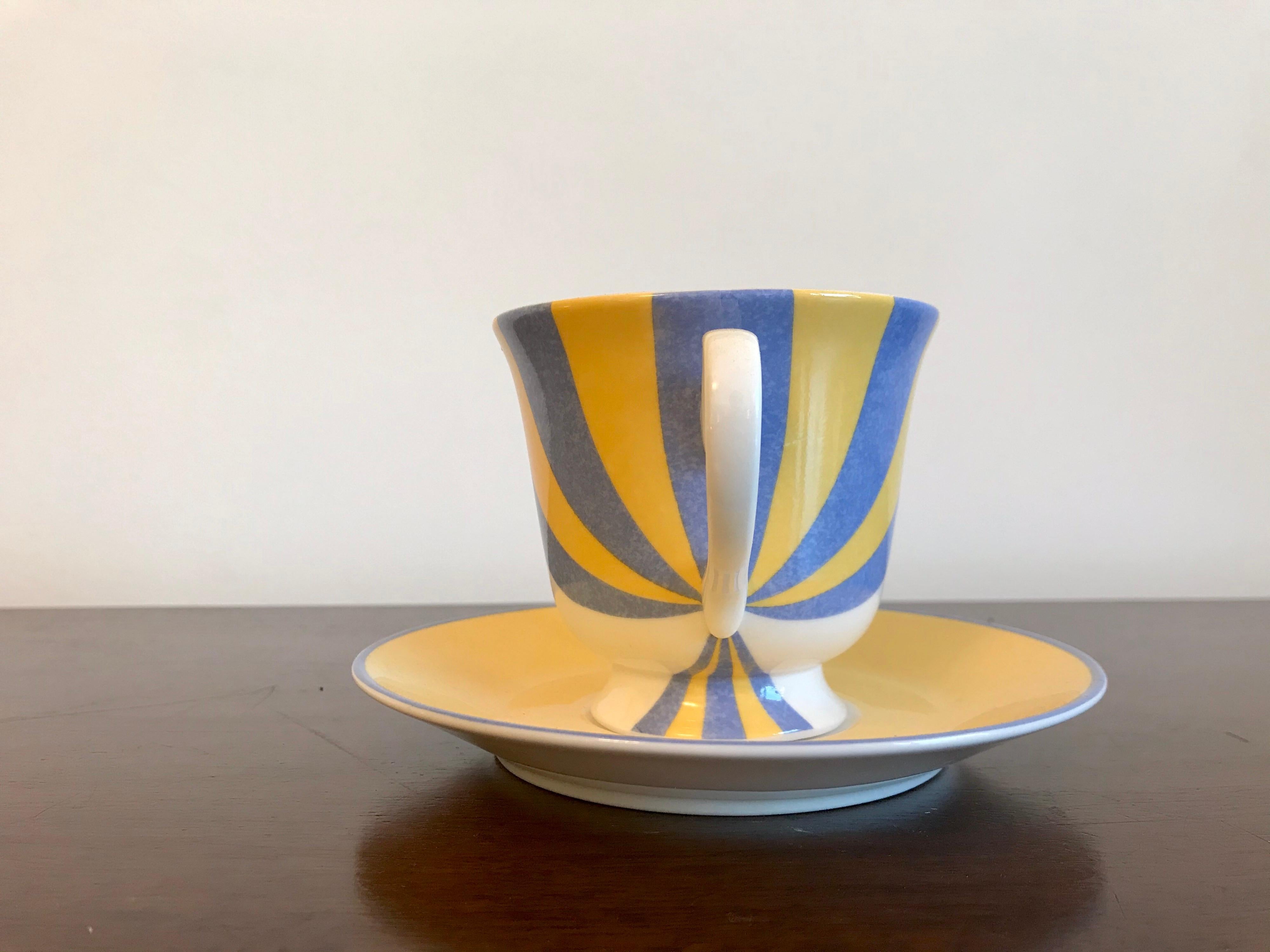 Hermes Porcelain 'Circus' Cup and Saucer In Good Condition In Los Angeles, CA
