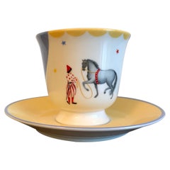 Hermes Porcelain 'Circus' Cup and Saucer