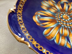 Hermès Porcelain Coupe "COCARDE DE SOIE"