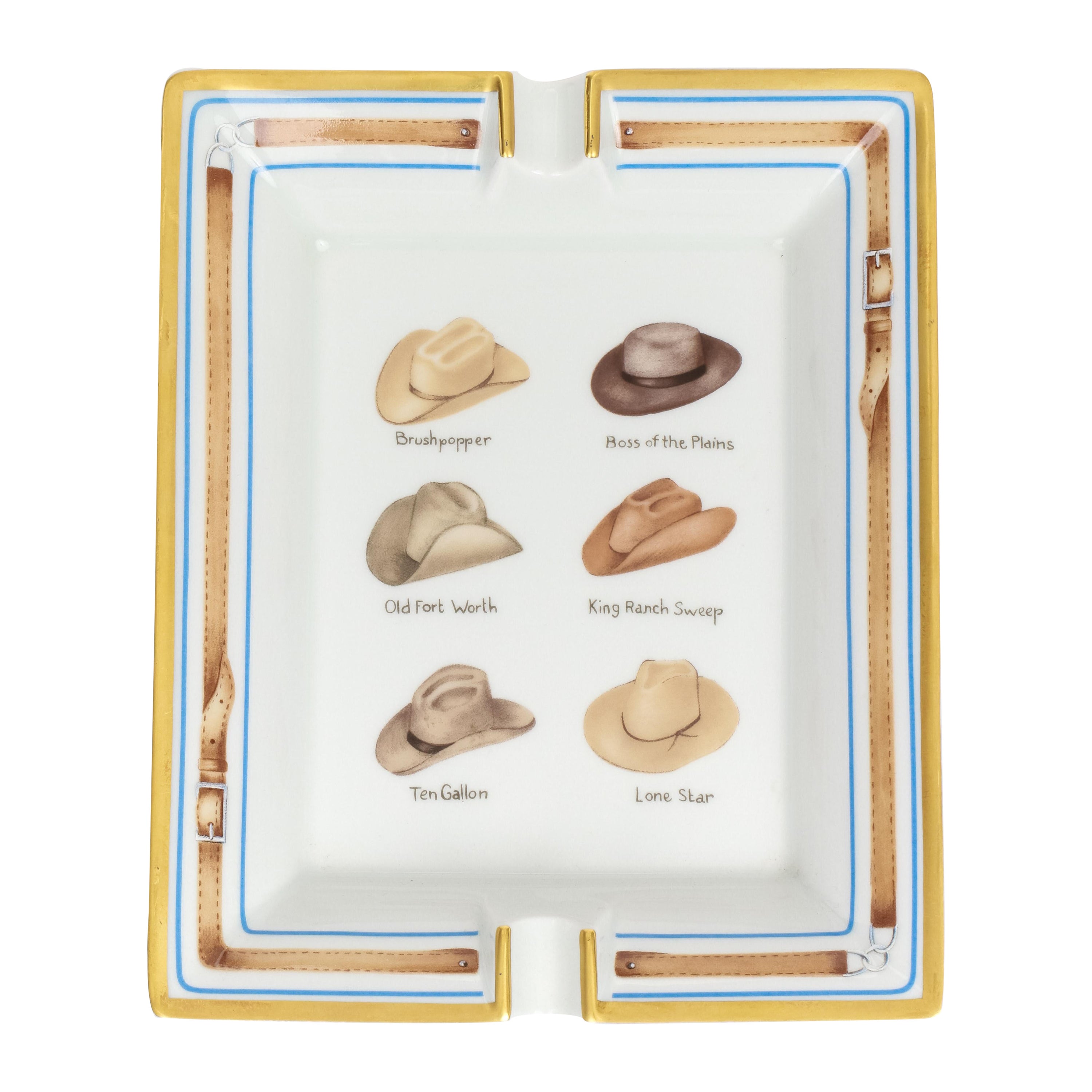Hermès Porcelain Cowboy Hats Ashtray