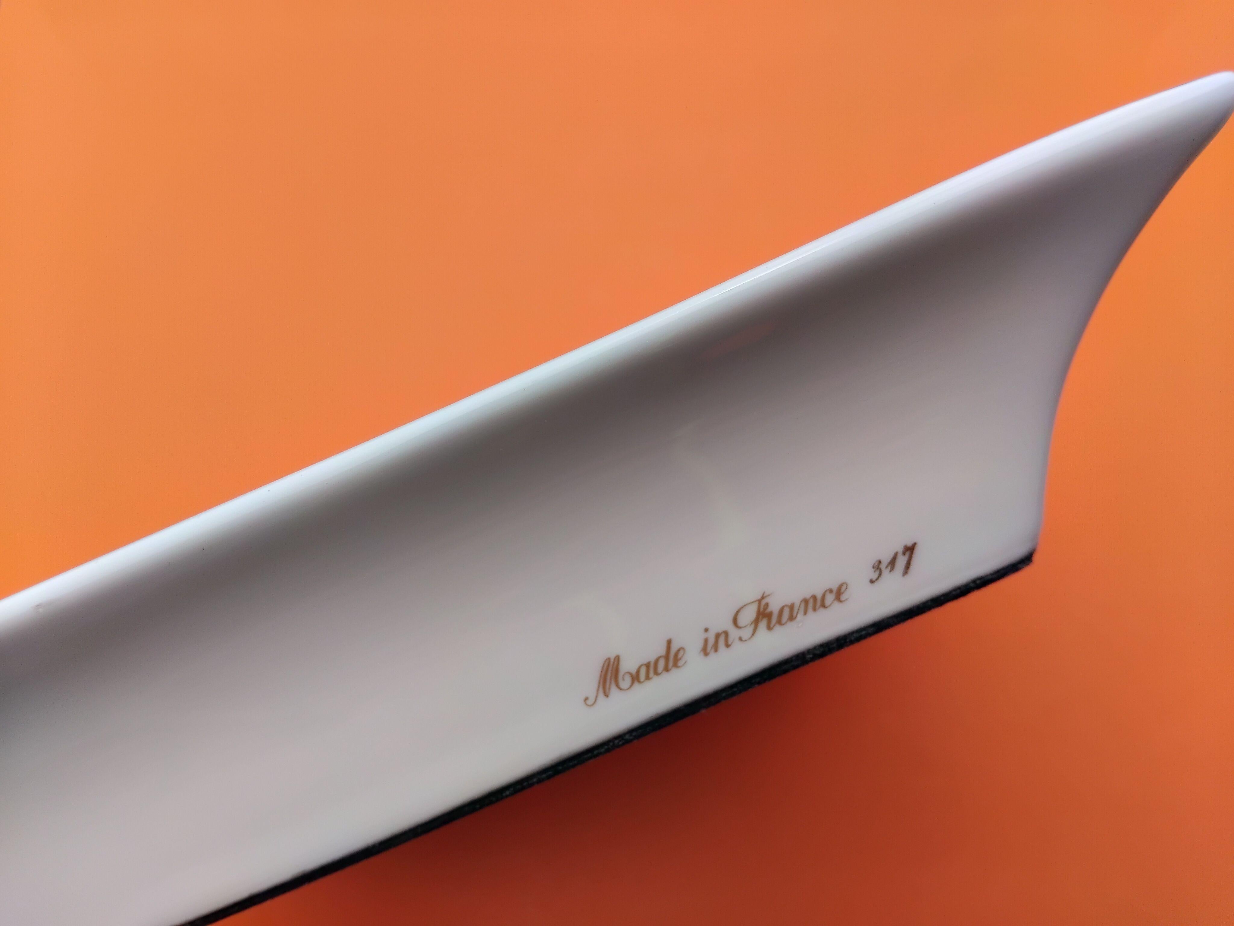 Hermès Porzellan Gold Zigarren Aschenbecher ändern Tablett kleine Boote Segelschiffe im Angebot 6