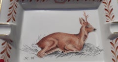 Hermès Porcelaine Or Cendrier Cendrier Chang Impression Cerf Xavier de Poret