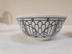 Hermès Porcelain " H Déco" Set of Two Medium Bowls, France, Modern