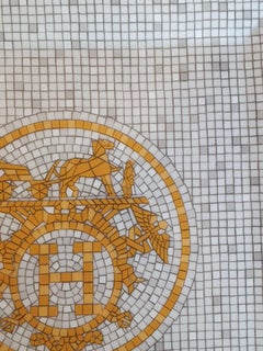 Hermès Porcelain "Mosaique au 24 Or" Square Plate N°3, France, Modern, 2020