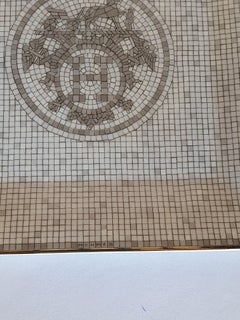 Hermès Porcelain "Mosaique au 24 Platine" Square Plate N°3, France, 2020