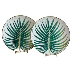 Hermès Porcelain "Passifolia" Set of Two Dinner Plates, France, 2021