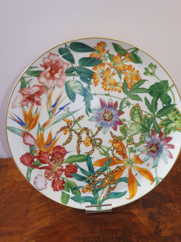 Hermès Porcelain "Passifolia" Tart Platter, France, 2020 at 1stDibs