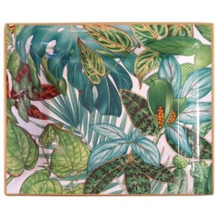 Hermès Porcelain "Passifolia" Vide-Poche Charge Tray, France, Modern