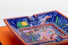 Hermès Porzellan Pfau Aschenbecher in Box