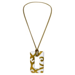 Hermès Porzellan-Anhänger-Halskette