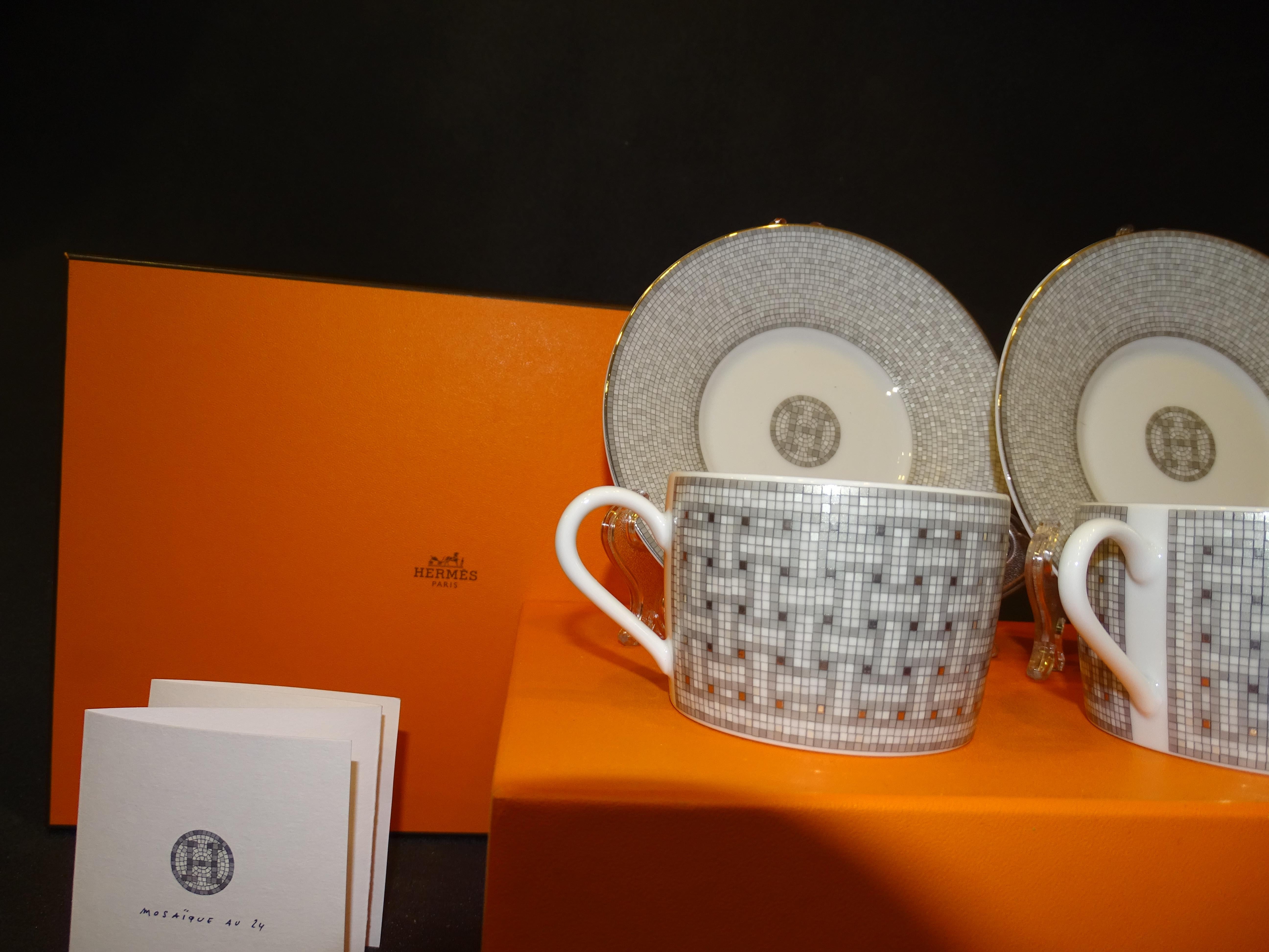 Contemporary Hermes Porcelain Platinum 