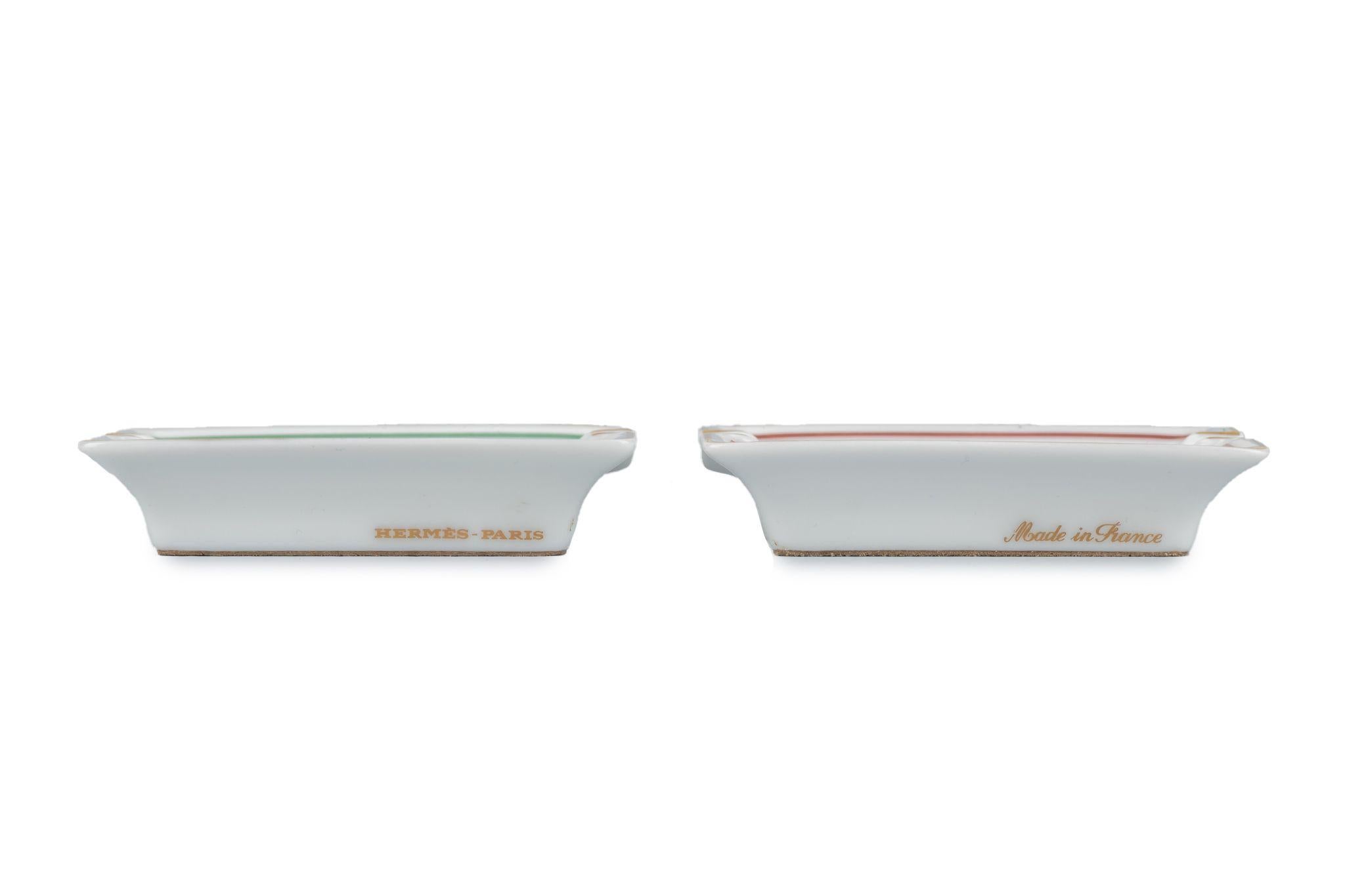 Women's or Men's Hermès Porcelain Sailing Mini Ashtray Set For Sale