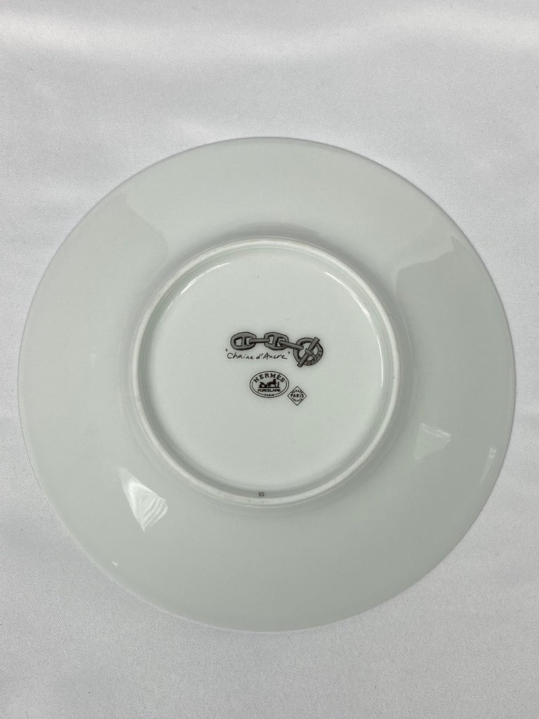 HERMES Porcelain Tea and Dessert Setting Chaine D'Ancre in Grey Set of ...