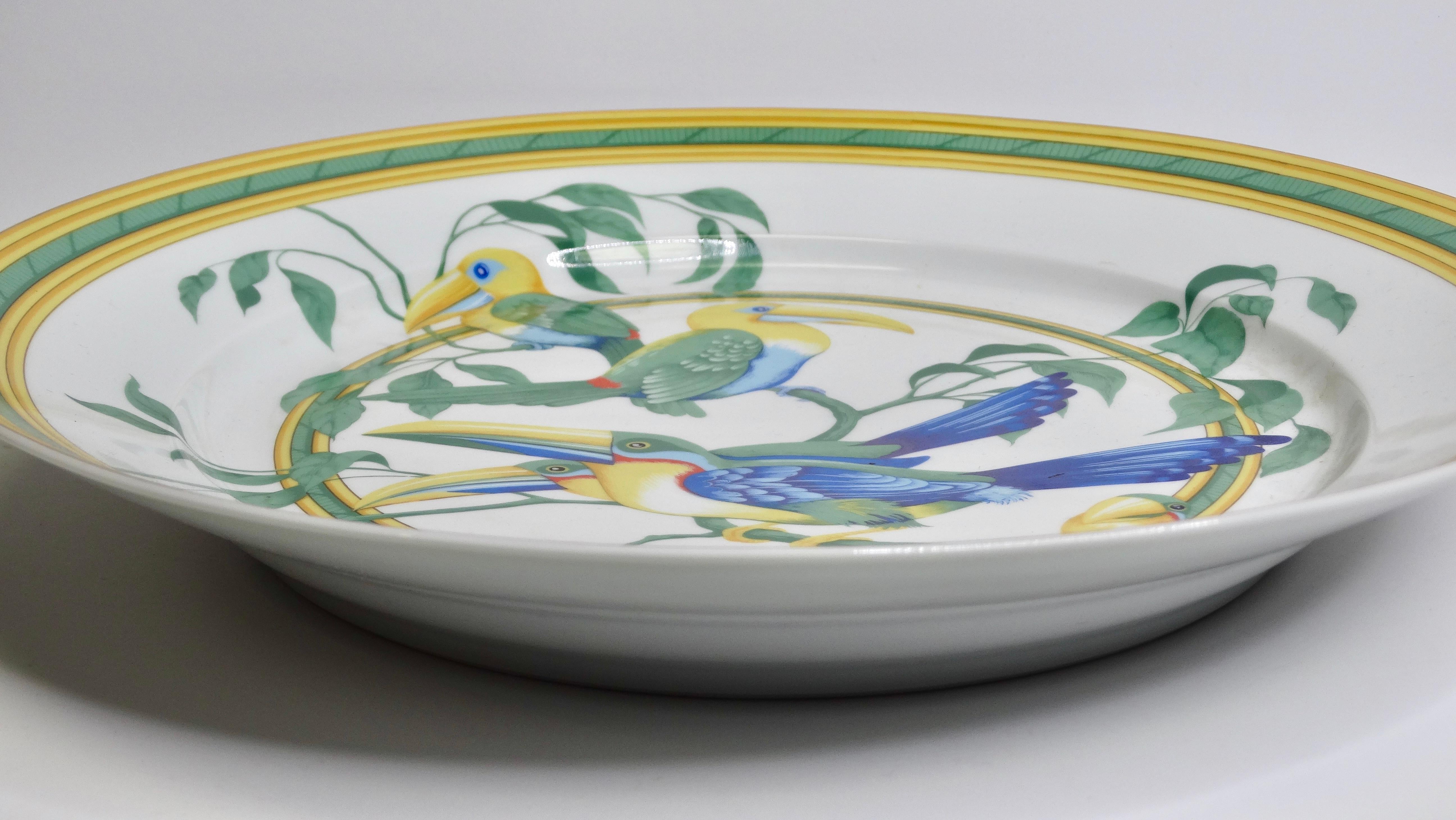 Women's or Men's Hermes Porcelain Toucan Plate For Sale