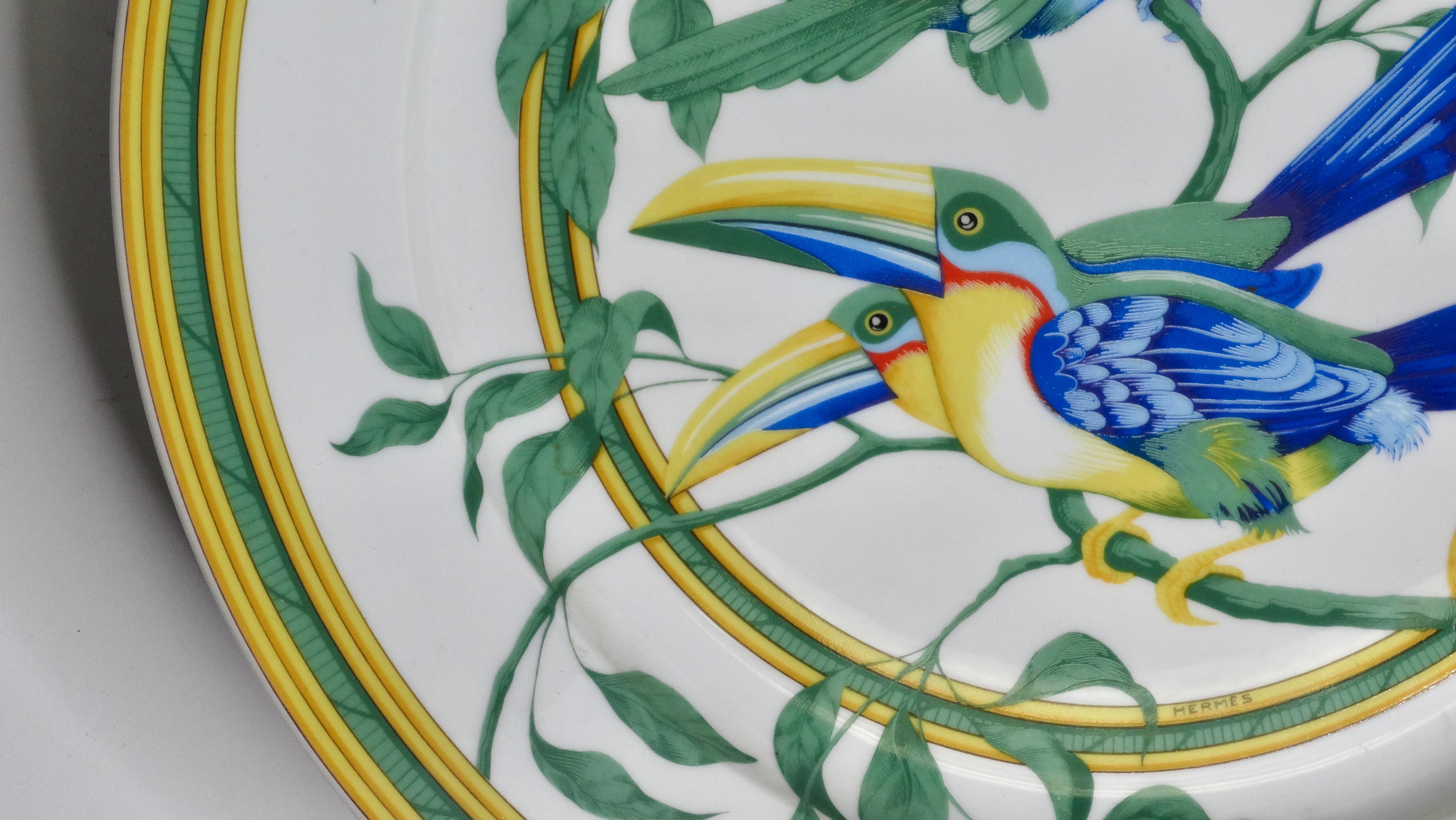 Women's or Men's Hermes Porcelain Toucan Plate For Sale