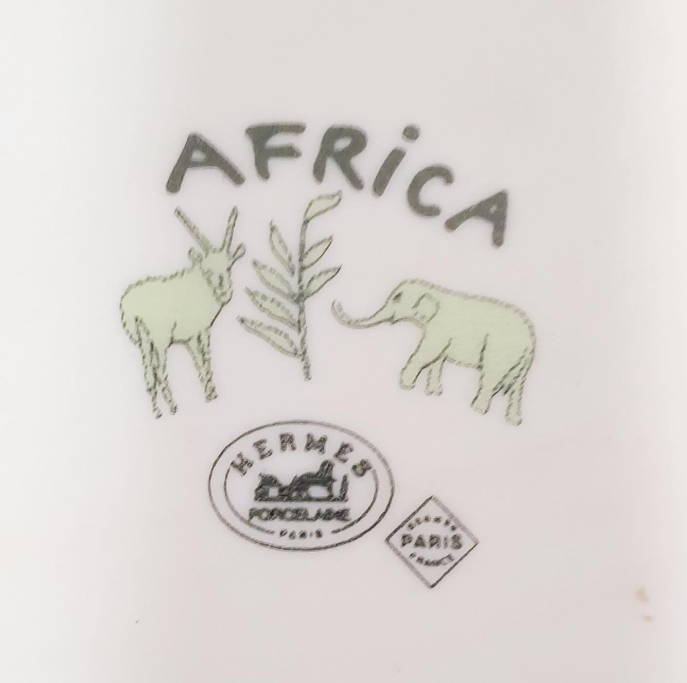 Beige Hermes Porcelain Tray-Africa series