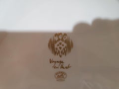 Hermès Porcelain "Voyage en Ikat" Ruby Presentation Plate, France, 2019