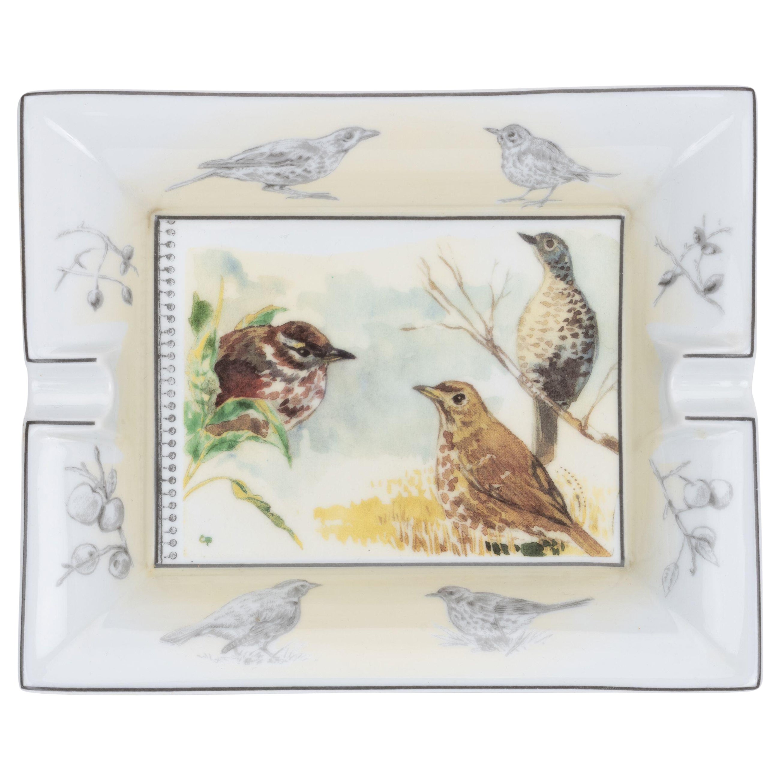 Cenicero de porcelana Hermès Pájaros Salvajes