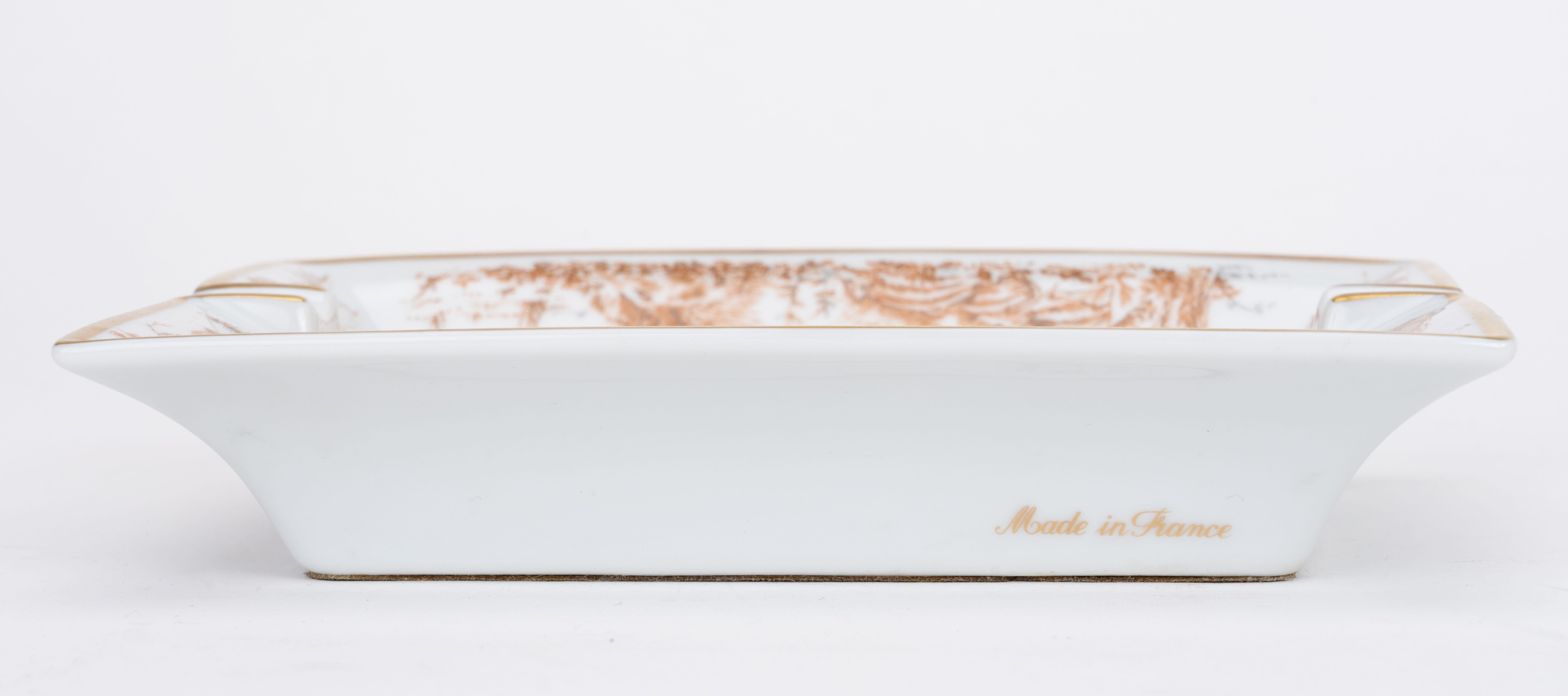 Hermès Porcelain Wild Boar Ashtray In Excellent Condition For Sale In West Hollywood, CA