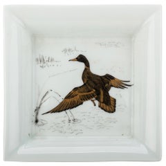 Cendrier carré Hermes Porcelaine Duck