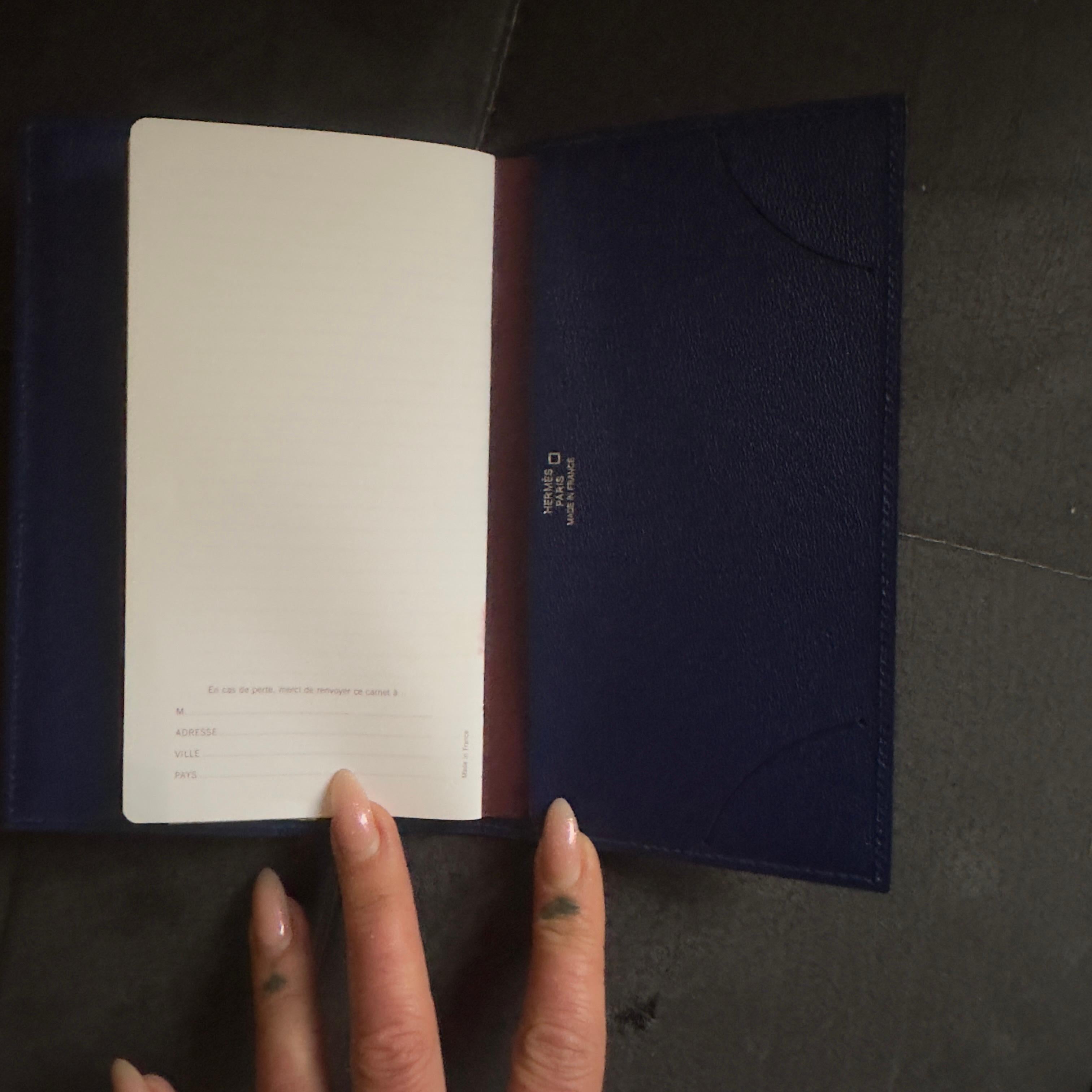 Women's or Men's Hermès Alligator Agenda Holder Bleu Saphir, New with Box - Rare