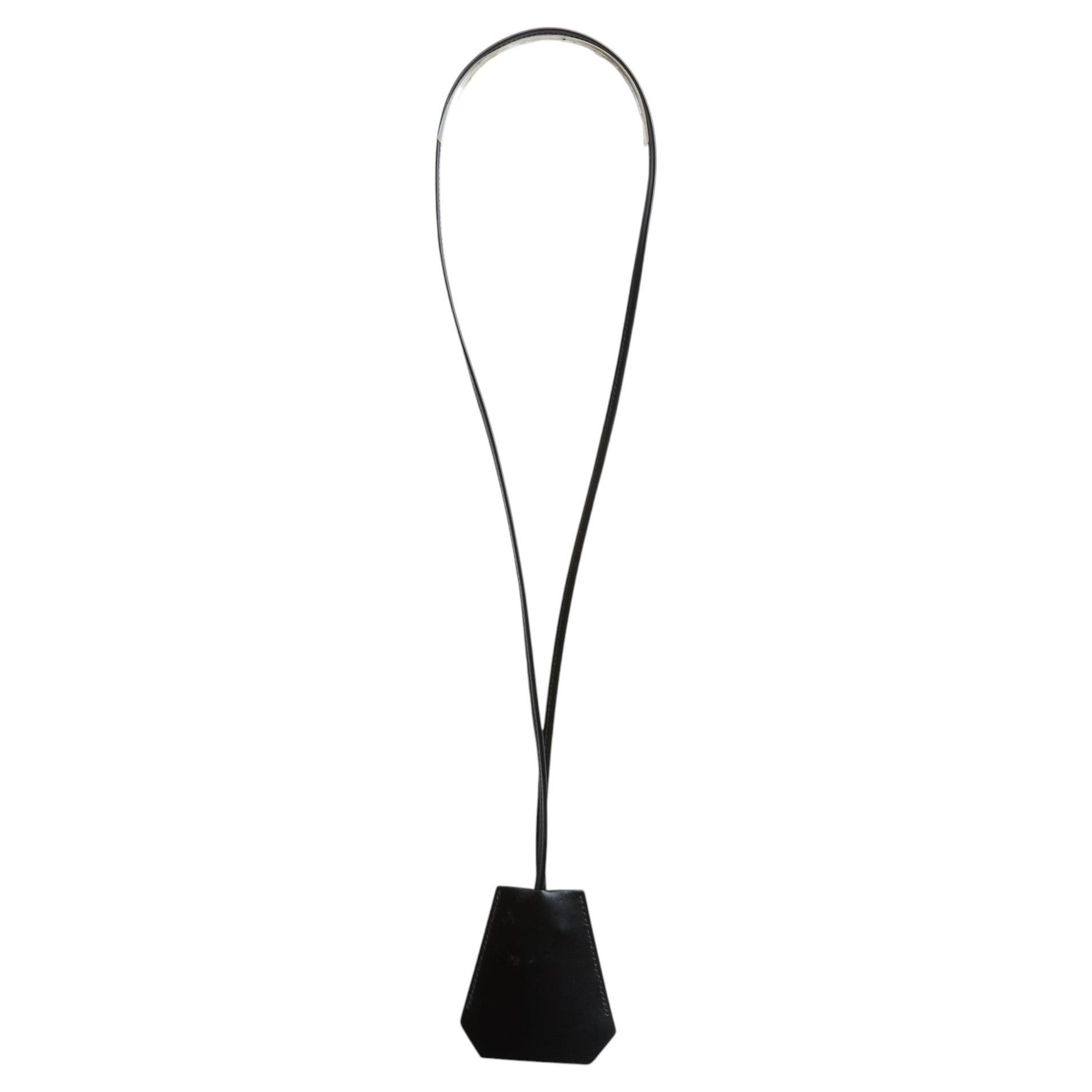Hermès Porte cles Touquet Margiela Black Leather Kelly Key Holder Hermes
