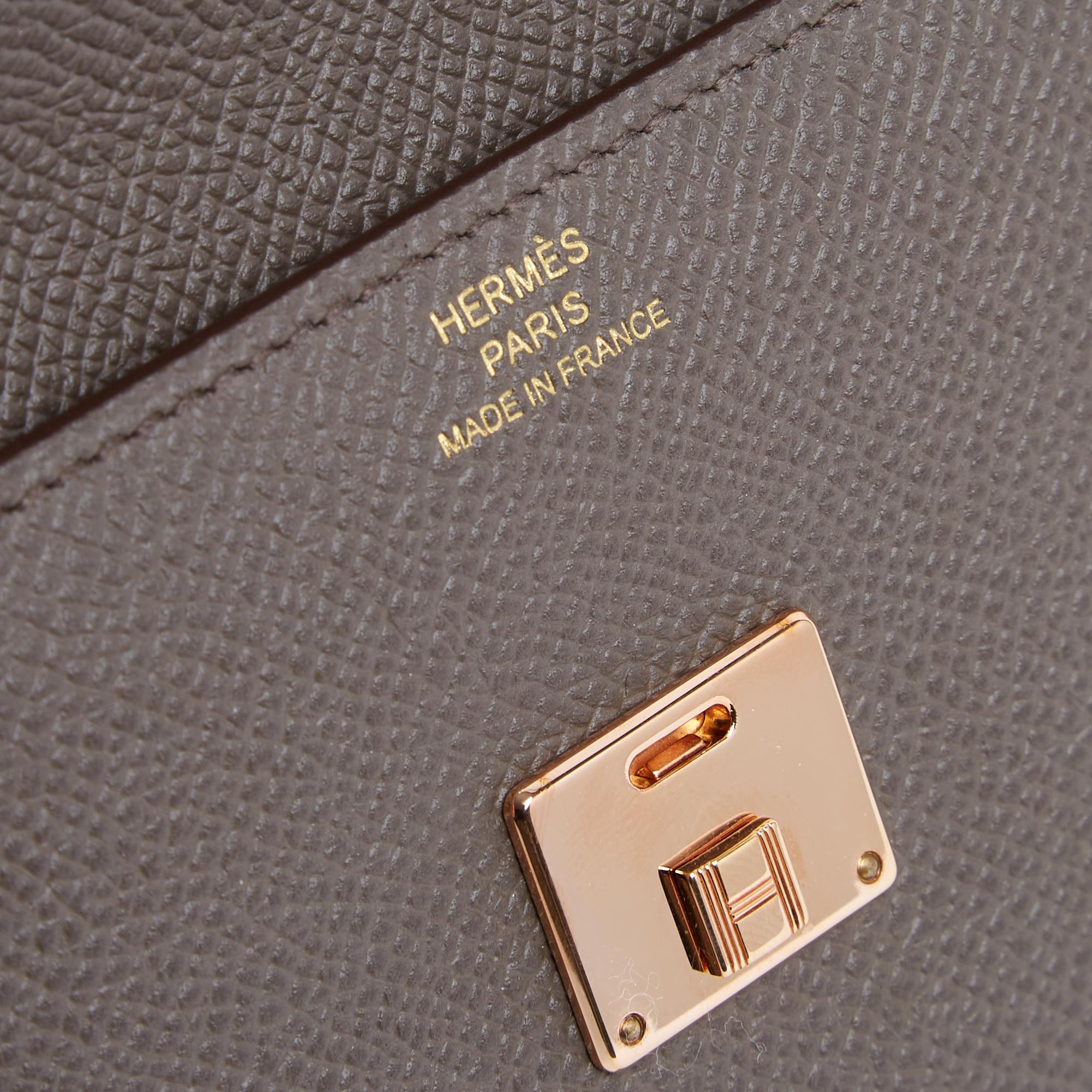 Hermès Portefeuille Cartes Clic Mini Etoupe Leather Wallet Card Holder Hermes For Sale 1