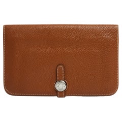 Hermès Portefeuille Dogon Duo Kamel Gold Togo Leder Geldbörse Hermes