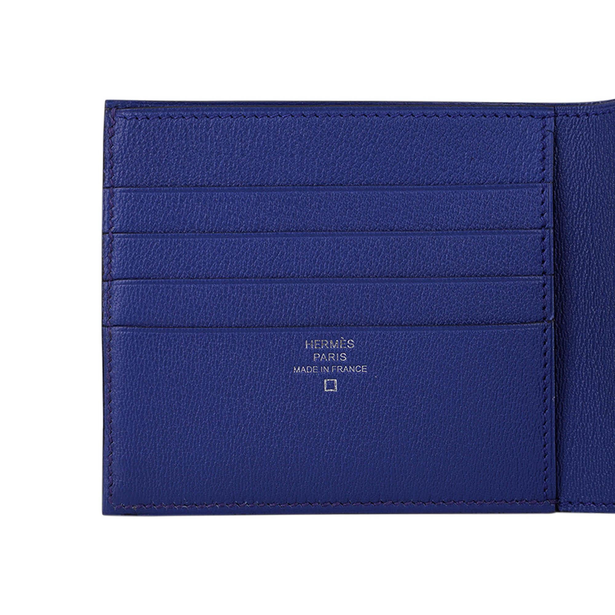 Hermes Portefeuille MC2 Copernic Wallet Blue Sapphire Matte Alligator 1