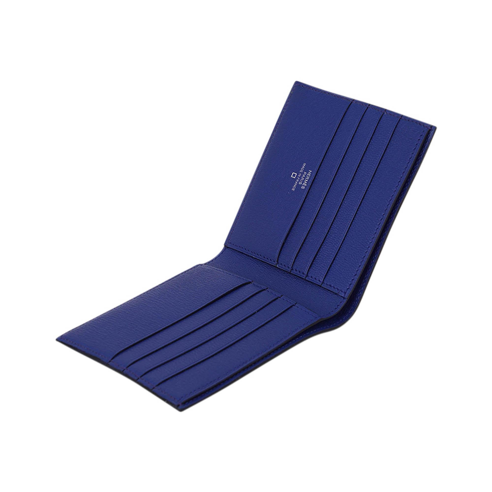 Hermes Portefeuille MC2 Copernic Wallet Blue Sapphire Matte Alligator 3