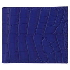 Used Hermes Portefeuille MC2 Copernic Wallet Blue Sapphire Matte Alligator 