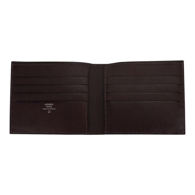 Portefeuille Long Fleming MC2 Hermès Marron Rouge ref.3014836 - Joli Closet