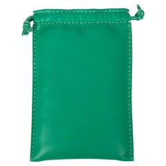 Hermes Pouch Case Menthe / Jaune Lambskin Leather 